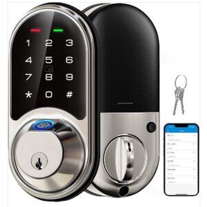 Veise RZ07 Smart Lock With Fingerprint Touchscreen Key Included